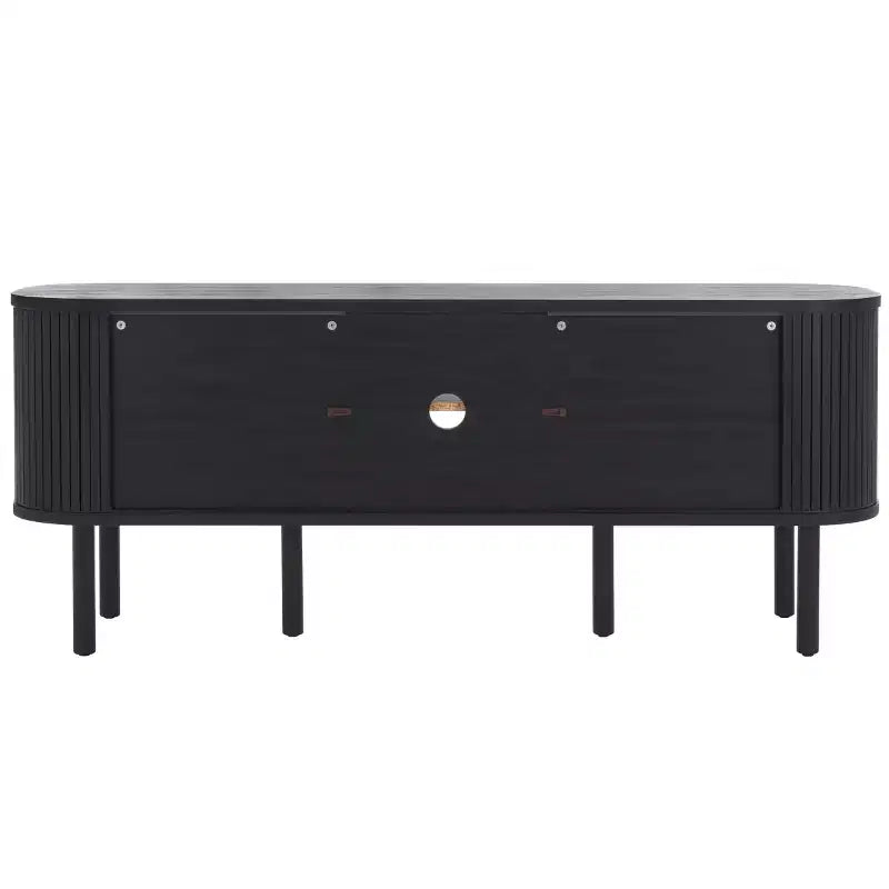 Meuble TV à 2 tambours et 1 porte vitrée