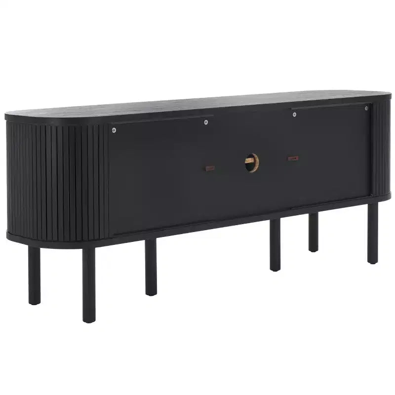 Meuble TV à 2 tambours et 1 porte vitrée