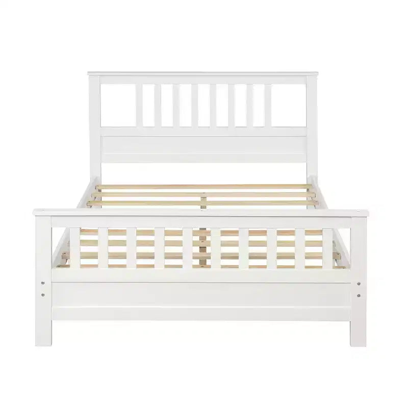 Cadre de lit plateforme en bois avec tête de lit – Lit double