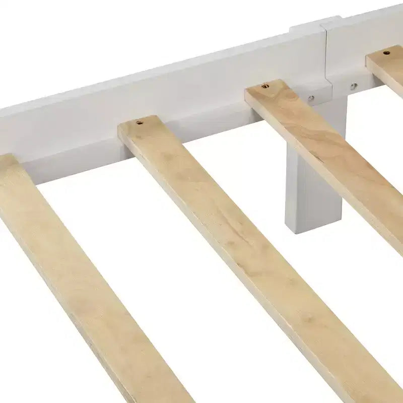 Cadre de lit plateforme en bois avec tête de lit – Lit double