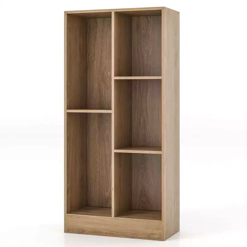 Bibliothèque 5 cubes pour enfants 104 cm Organiseur de rangement de jouets en bois blanc/naturel