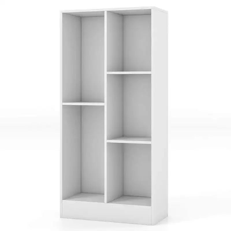 Bibliothèque 5 cubes pour enfants 104 cm Organiseur de rangement de jouets en bois blanc/naturel