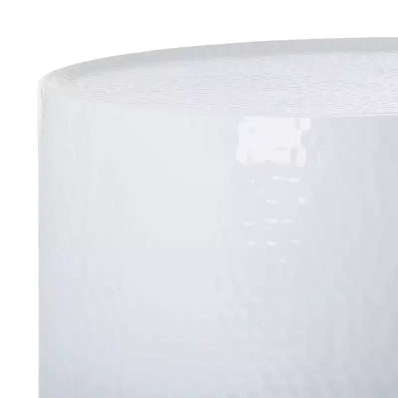 Table d'appoint en aluminium martelé
