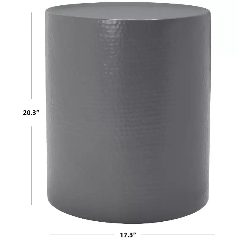 Table d'appoint en aluminium martelé