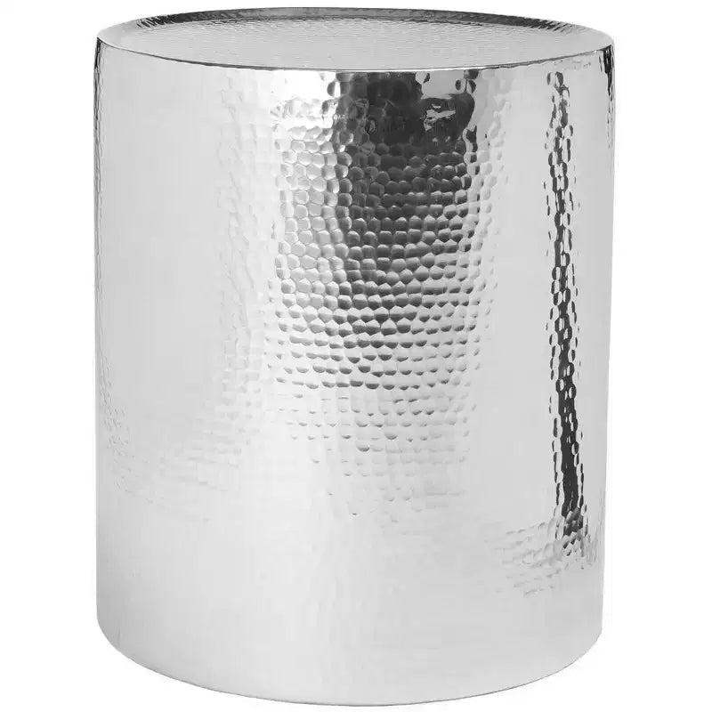 Table d'appoint en aluminium martelé