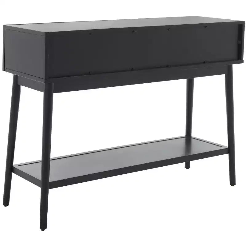 Console en rotin à 2 tiroirs