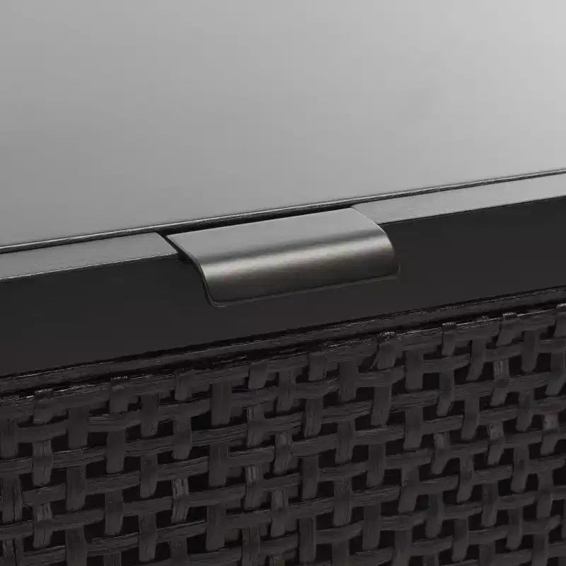 Console en rotin à 2 tiroirs