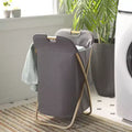 Panier à linge pliable - Naturel/Gris