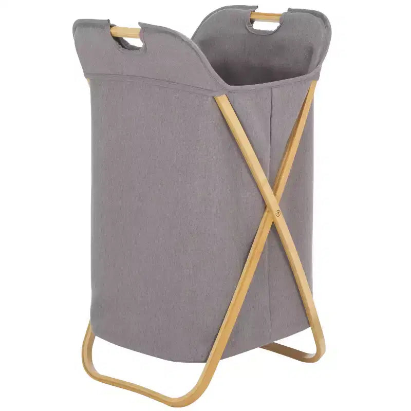 Panier à linge pliable - Naturel/Gris
