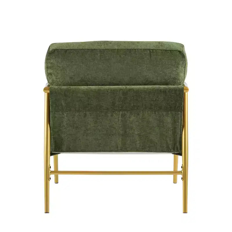 Chaise d'appoint moderne rembourrée en bois et métal