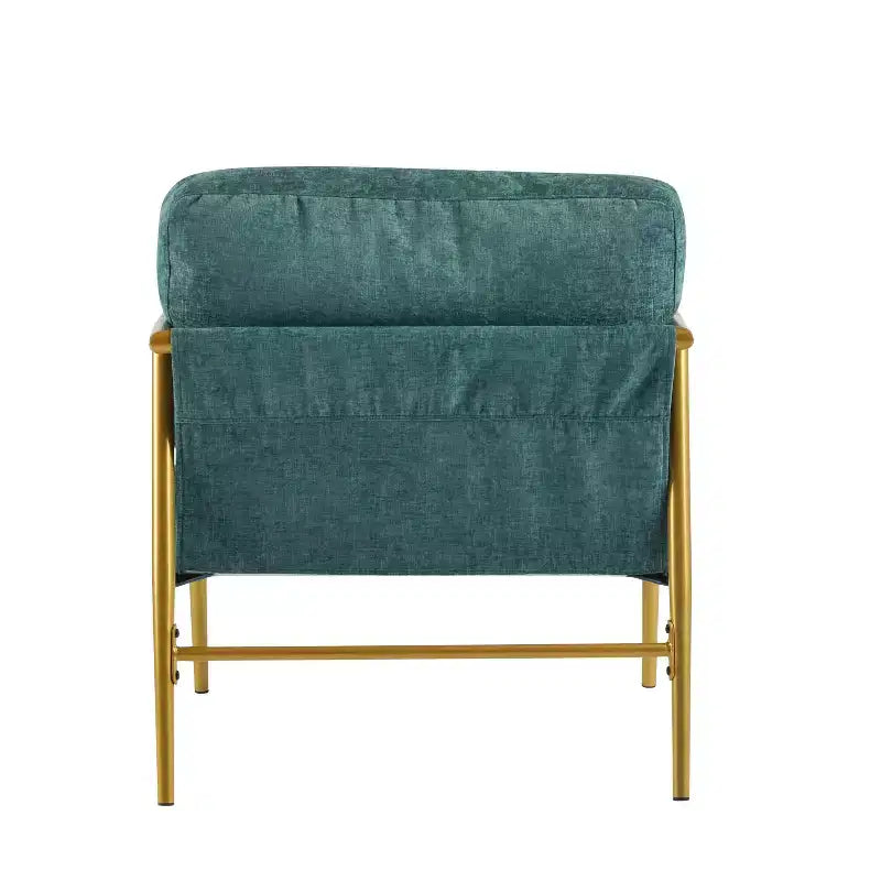 Chaise d'appoint moderne rembourrée en bois et métal