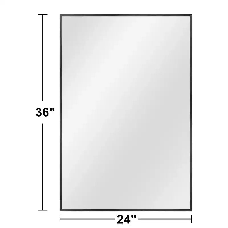 Miroir mural arche pour salle de bain et coiffeuse, 60x90 cm, suspension verticale ou horizontale