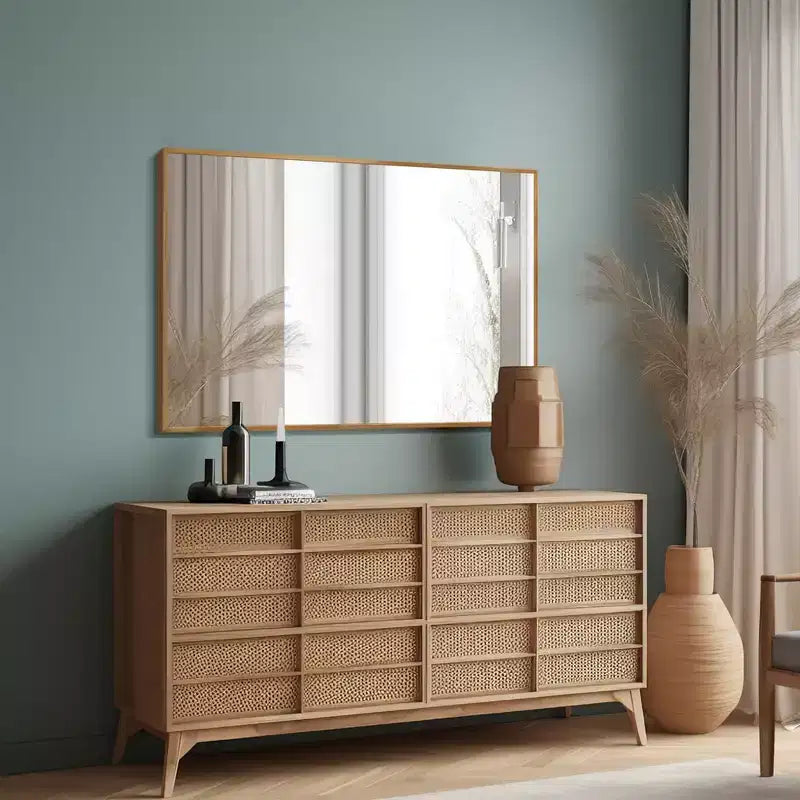 Miroir mural arche pour salle de bain et coiffeuse, 60x90 cm, suspension verticale ou horizontale