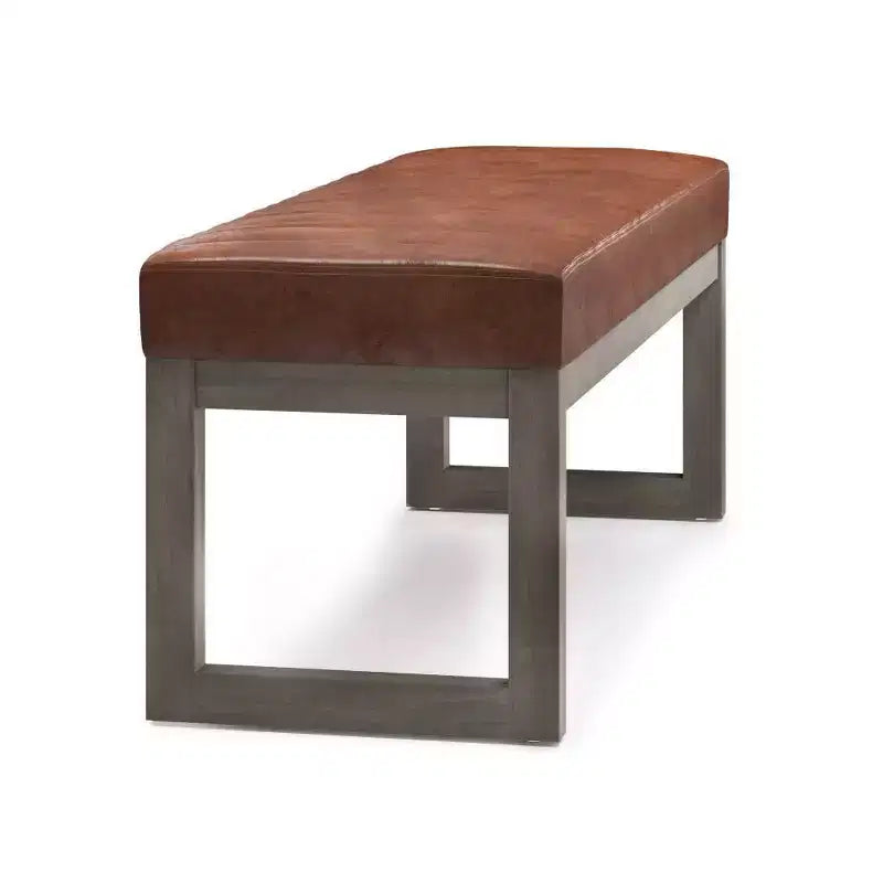 Banc ottoman rectangulaire de 122 cm avec revêtement en similicuir