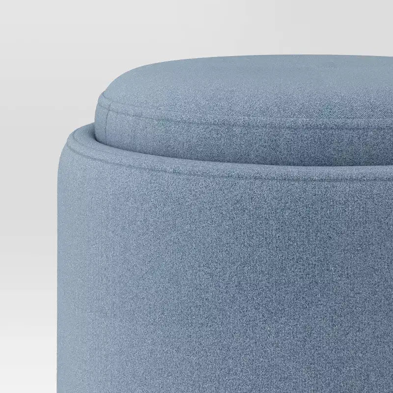 Pouf de rangement rond rembourré