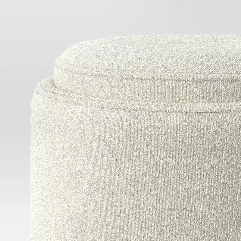 Pouf de rangement rond rembourré